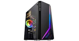 GOLDEN FIELD XH8 ATX GAMING CASE WITH FRONT PANEL TAKE ARGB LED STRIP AND REAR WITH ARGB FAN ACRYLIC SIDE PANEL